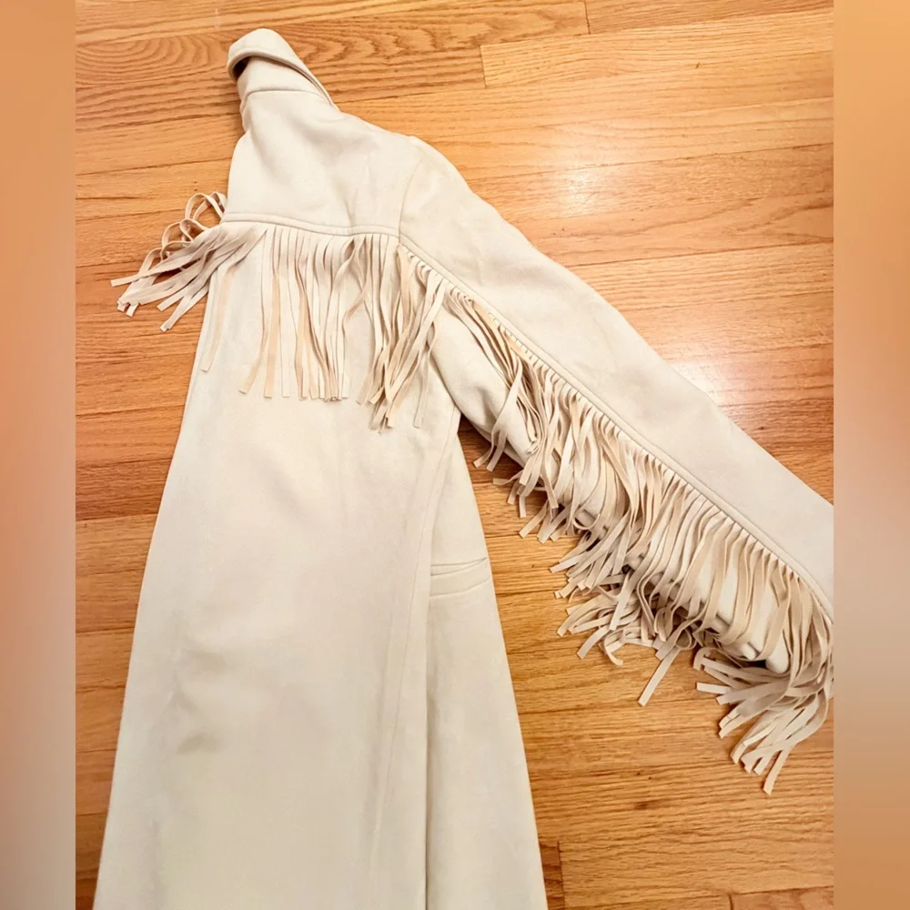 Skies Are Blue Western Fringe Long Coat - Picture 12 of 12